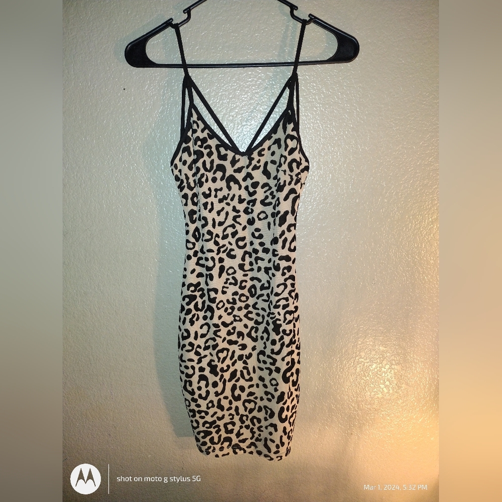 Animal Print Tight Fit XS Skinny Strap Guess Dress